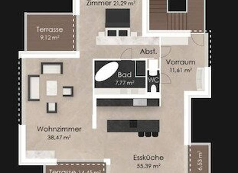 Penthouse zum Kauf 3,5 Zimmer 142,6 m² 6. Geschoss Seiersberg-Pirka 8054