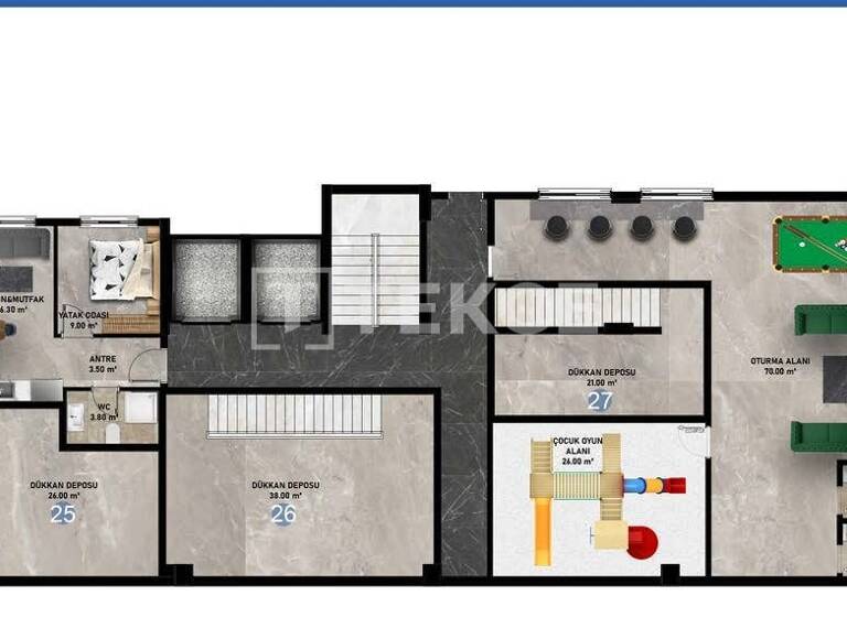 Penthouse zum Kauf 196.000 € 3 Zimmer 100 m² EG Antalya 07460