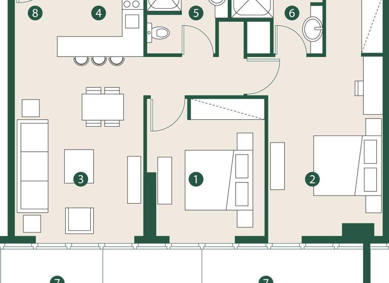 Wohnung zum Kauf provisionsfrei 364.644 € 3 Zimmer 99,1 m² Dubai 00000