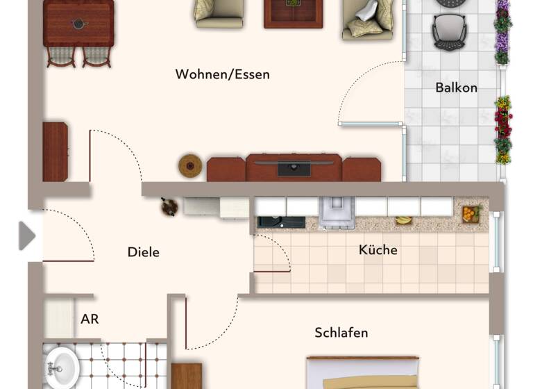 Wohnung zum Kauf 238.000 € 2 Zimmer 64 m²<br/>Wohnfläche 3.<br/>Geschoss Bruck Erlangen 91056