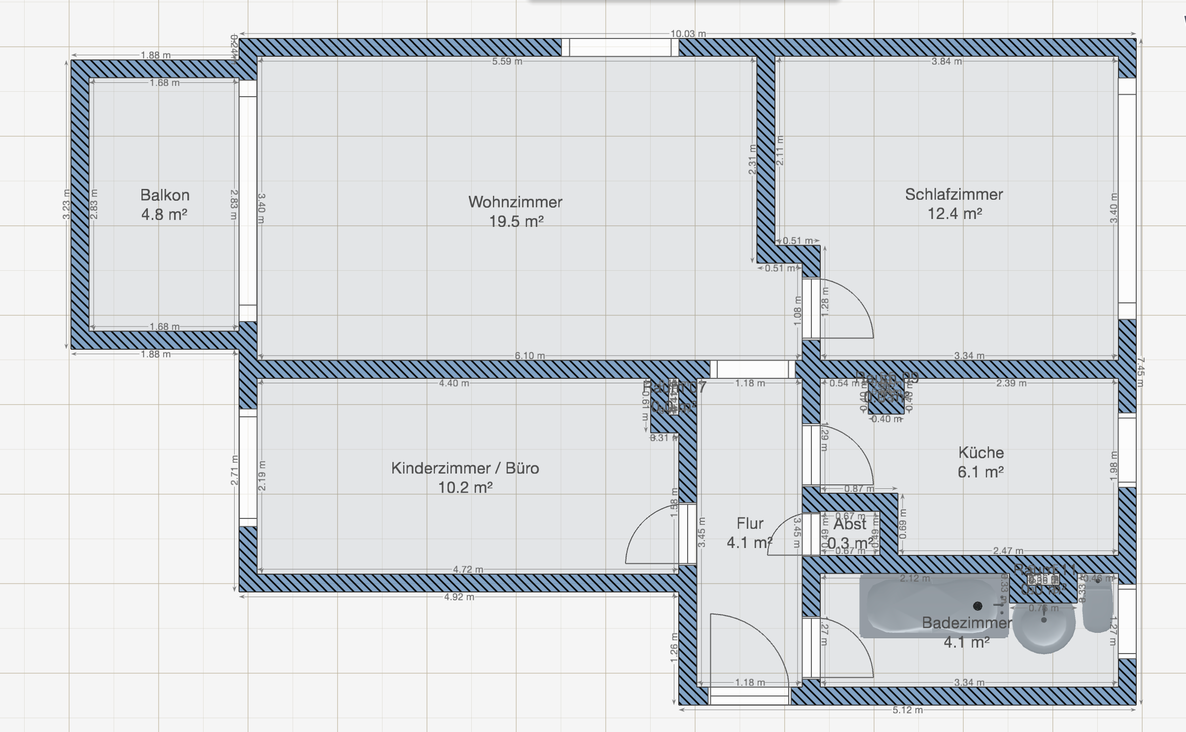 Wohnung zum Kauf 55.000 € 3 Zimmer 58 m²<br/>Wohnfläche 3.<br/>Geschoss Pegau Pegau 04523