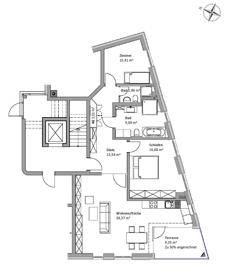 Wohnung zum Kauf provisionsfrei 496.944 € 3 Zimmer 97,4 m²<br/>Wohnfläche Alt-Omsewitz Dresden 01157