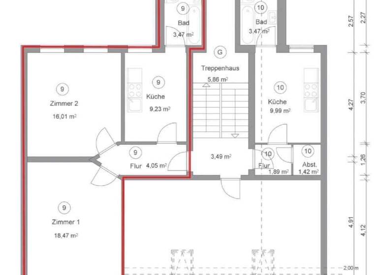 Wohnung zum Kauf 79.000 € 2 Zimmer 51 m² 3. Geschoss Innenstadt Neumünster 24534