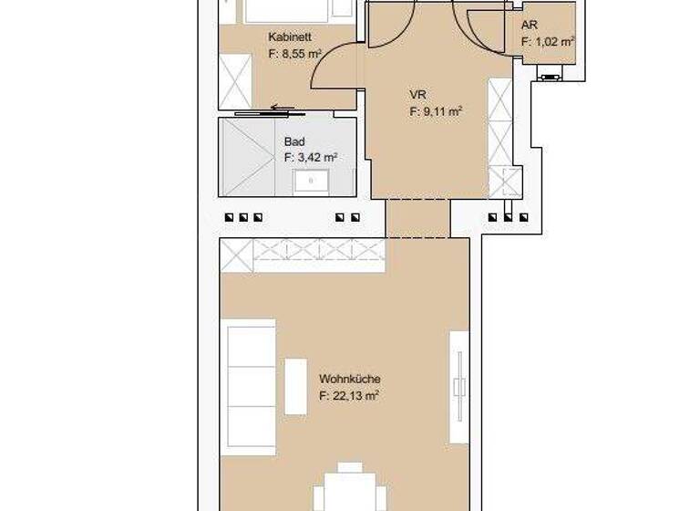 Wohnung zum Kauf 269.000 € 2 Zimmer 46,3 m² 3. Geschoss Klausgasse 46 Wien 1160