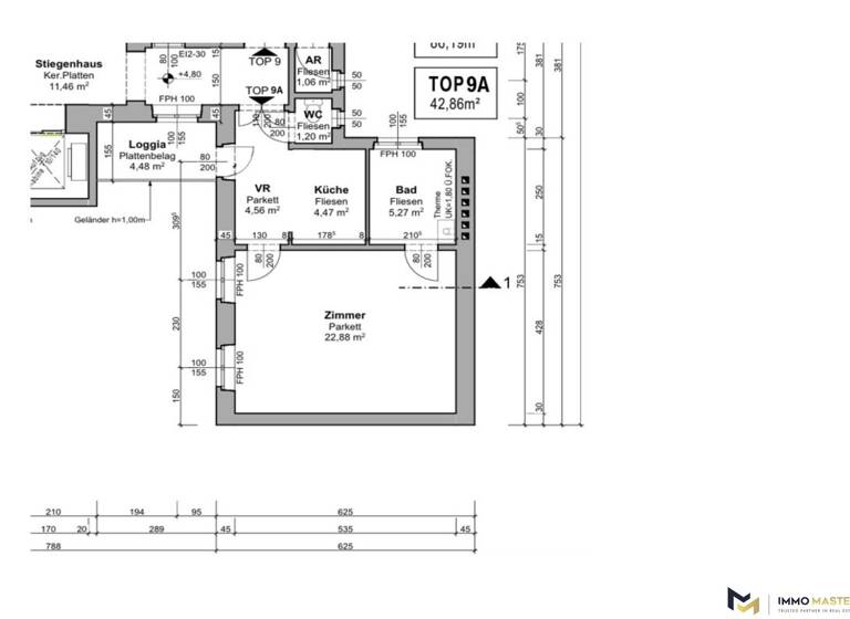 Studio zur Miete 675 € 1 Zimmer 41,3 m² 3. Geschoss frei ab 01.06.2026 Seidengasse Wien 1070