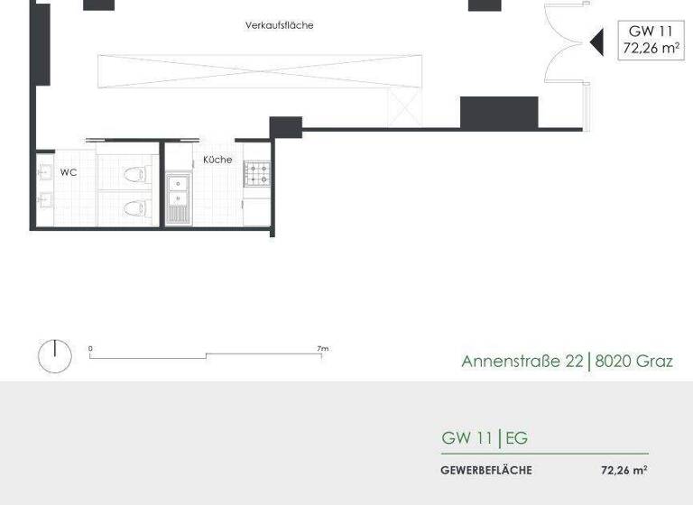 Ladenfläche zur Miete 18,80 € Annenstraße 22 Lend Graz 8020