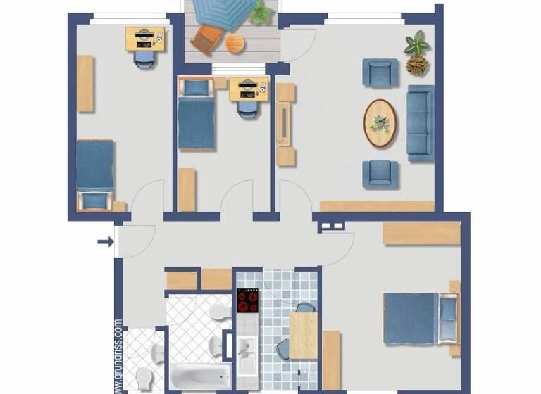 Wohnung zum Kauf provisionsfrei 246.000 € 4 Zimmer 84,9 m²<br/>Wohnfläche 2.<br/>Geschoss Wuppesahlstraße 1 Schwachhausen Bremen 28209