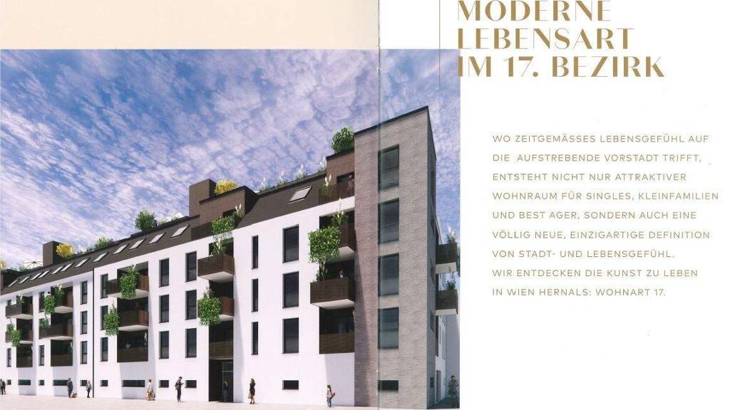 Wohnung zur Miete - Erstbezug 21,50 € 2 Zimmer 50 m² 3. Geschoss Wien 1170
