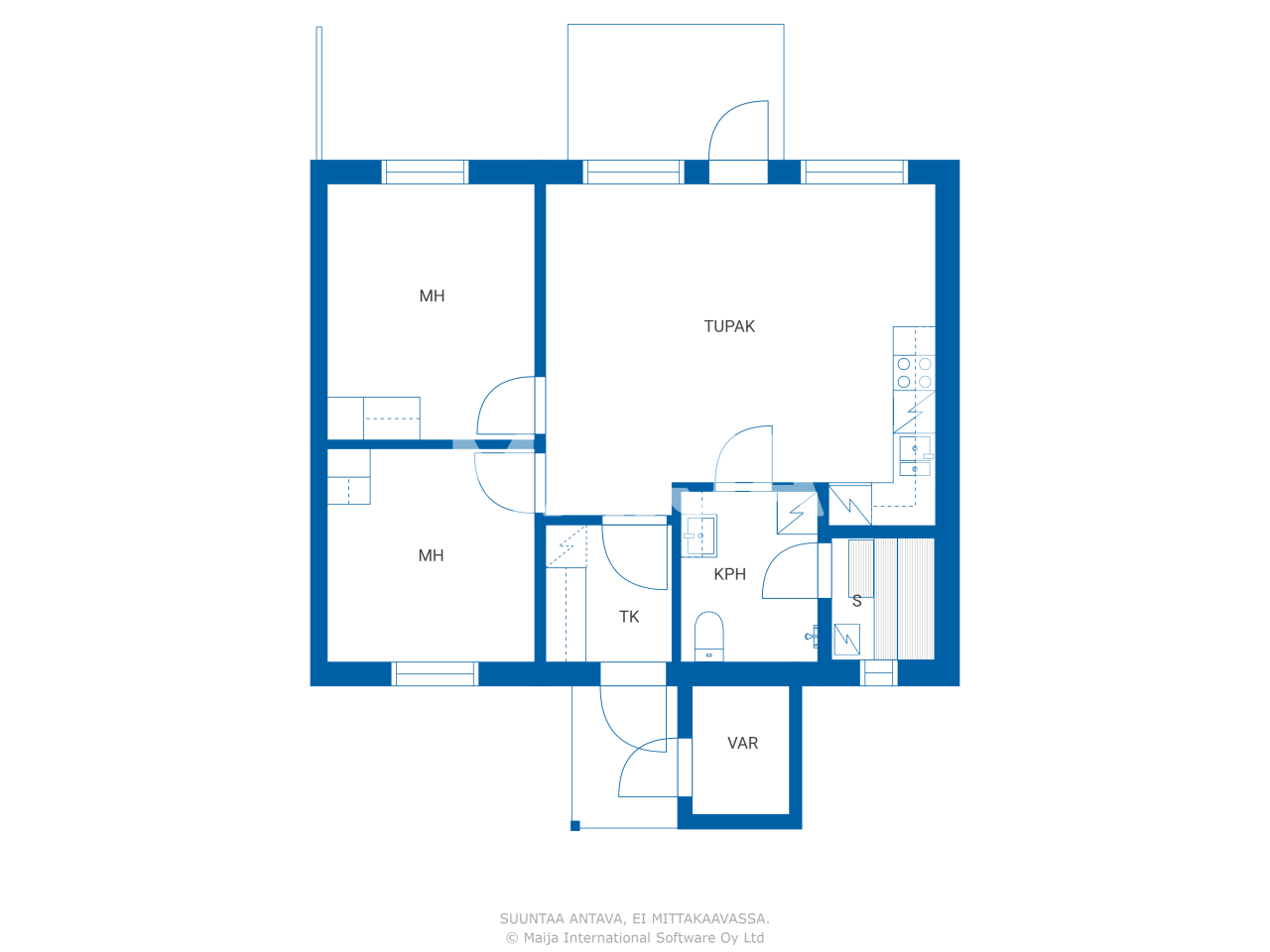 Reihenmittelhaus zum Kauf 148.500 € 3 Zimmer 59 m²<br/>Wohnfläche 3.526 m²<br/>Grundstück Ansapolku 2 Kempele 90450