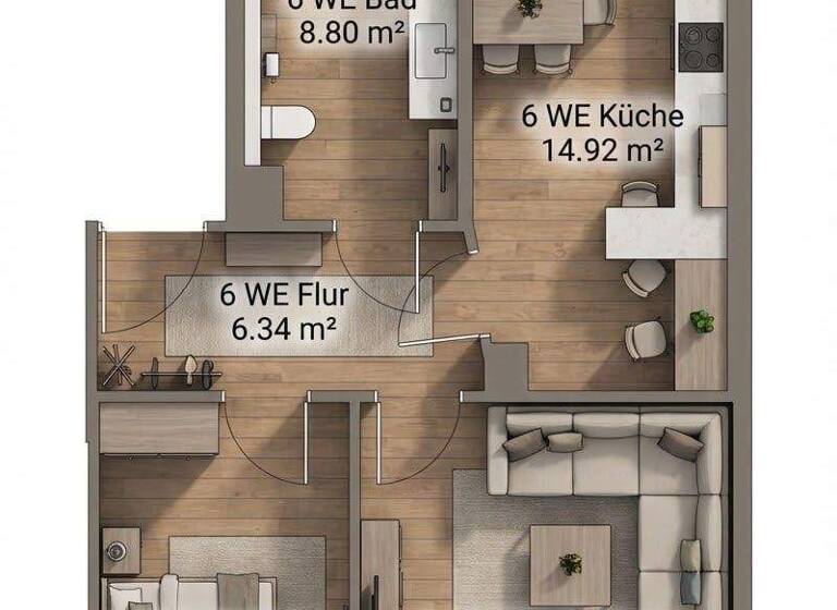 Wohnung zur Miete - Erstbezug 1.000 € 2 Zimmer 67 m² frei ab 01.04.2026 Grenzstraße 3 Holzhausen Leipzig 04288