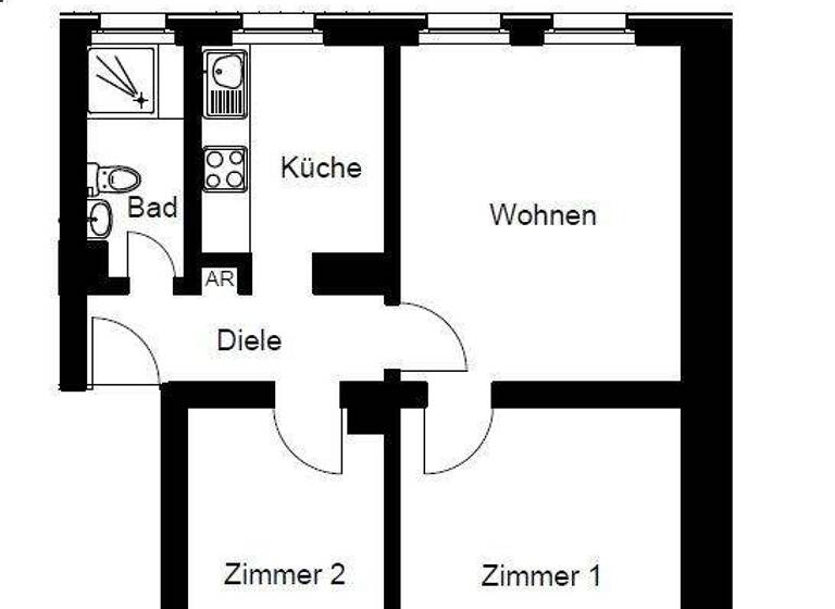 Wohnung zur Miete 490 € 3 Zimmer 52 m² EG Sandkamp 18 Hervest Dorsten 46284