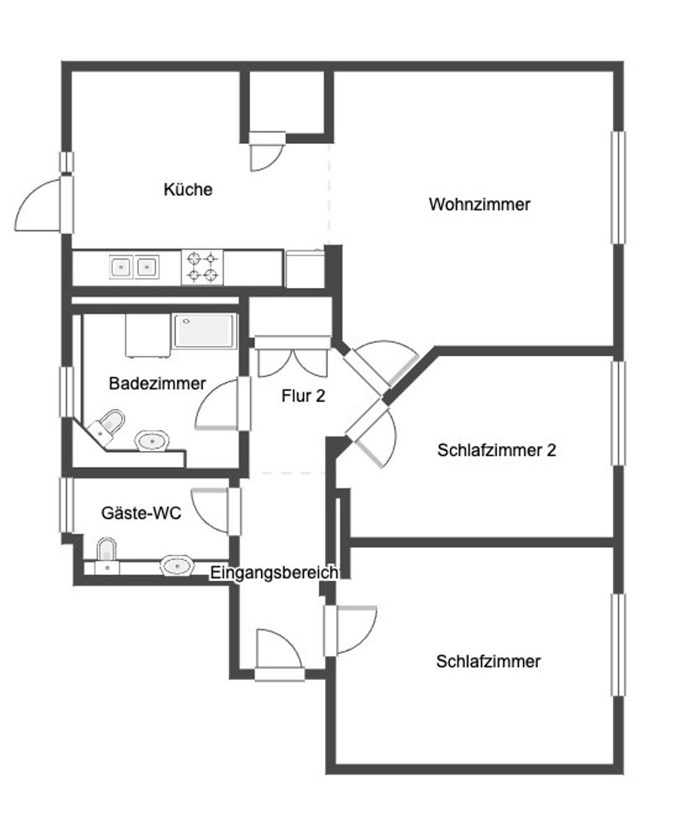 Wohnung zum Kauf 185.000 € 3 Zimmer 84 m²<br/>Wohnfläche EG<br/>Geschoss 01.07.2025<br/>Verfügbarkeit Schmölderpark Mönchengladbach 41239