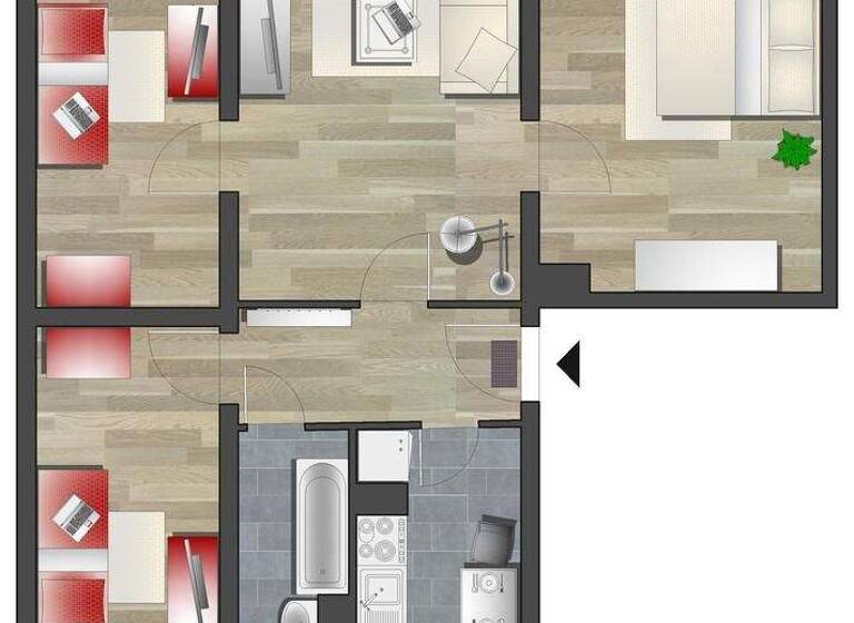 Wohnung zur Miete 384 € 4 Zimmer 67,2 m² 2. Geschoss Neefestr. 63 Kapellenberg Chemnitz 09119