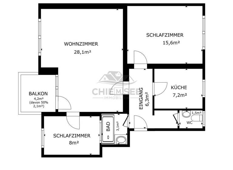 Wohnung zum Kauf 298.000 € 3 Zimmer 72 m² 3. Geschoss frei ab sofort Karl-Merkenschlager-Straße 3 Traunstein 83278