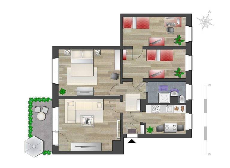 Wohnung zur Miete 485 € 4 Zimmer 71,3 m² EG frei ab 01.02.2027 Blankenburgstr. 11 Furth Chemnitz 09114