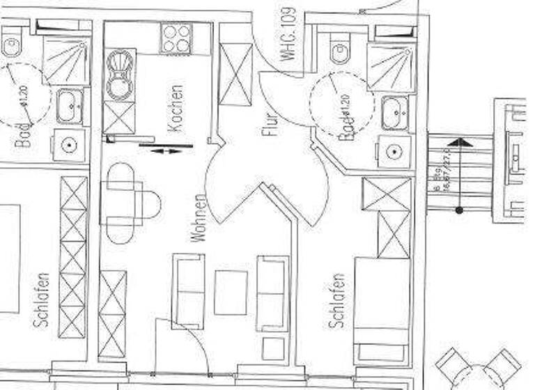 Studio zur Miete 660 € 2 Zimmer 40,1 m² Wehlstr. 41 Blumlage Celle 29221