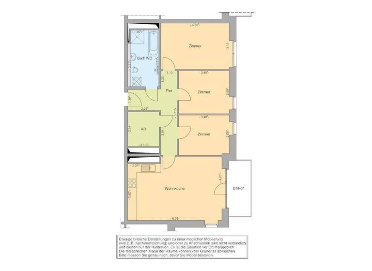 Wohnung zur Miete - Erstbezug nur mit Wohnberechtigungsschein 630 € 4 Zimmer 85,1 m² 6. Geschoss frei ab 01.05.2026 Warnowallee 23a Lütten Klein Rostock 18107