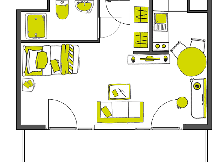 Studio zur Miete 799 € 1 Zimmer 41 m² 5. Geschoss frei ab 15.03.2026 Jägerstraße 25 Westviertel Essen 45127