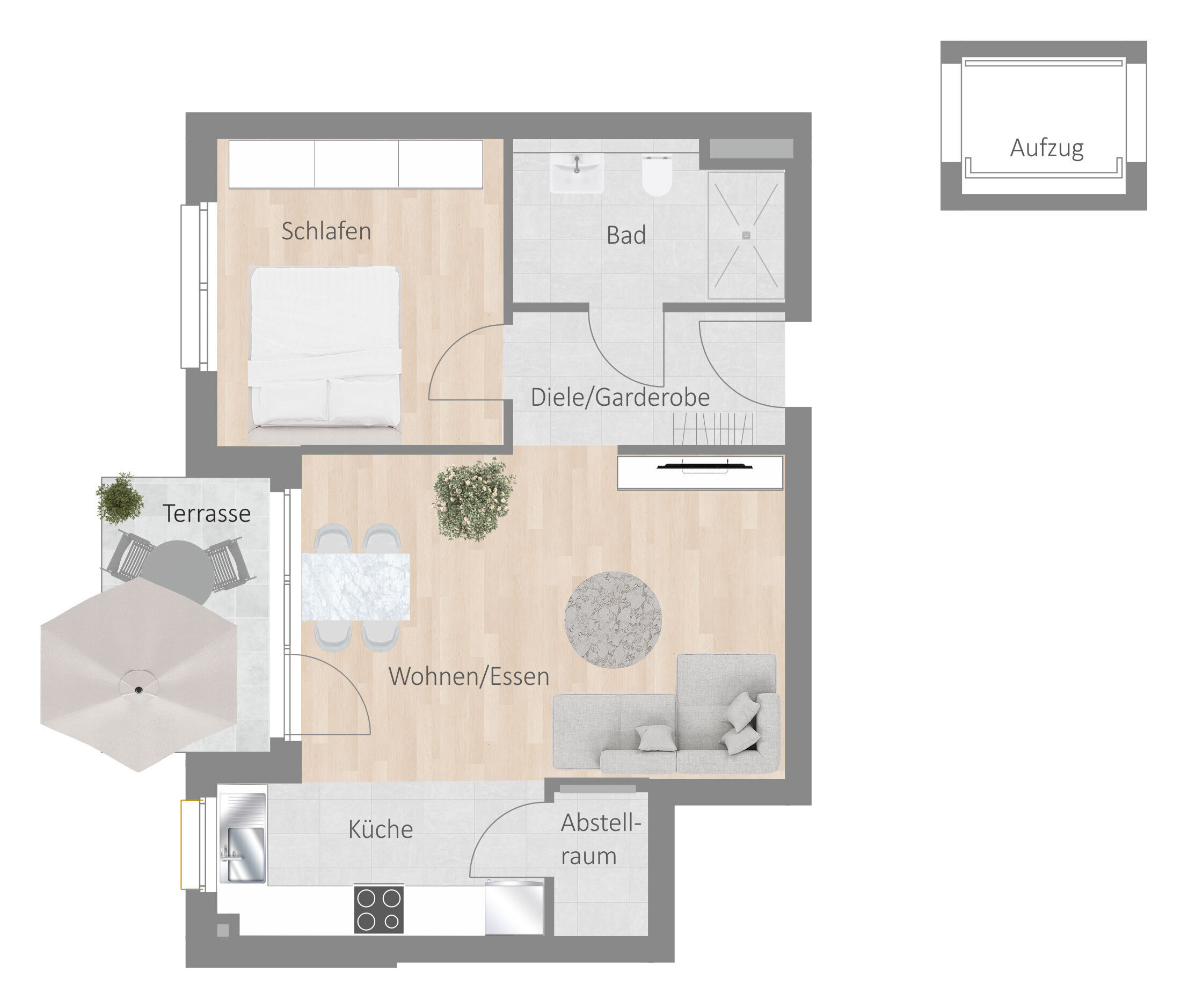 Wohnung zum Kauf provisionsfrei 359.800 € 2,5 Zimmer 57,3 m²<br/>Wohnfläche EG<br/>Geschoss Beim Geistholz 1 Möglingen 71696