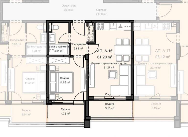 Studio zum Kauf 89.943 € 2 Zimmer 67,8 m² Plovdiv