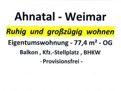 Wohnung zum Kauf provisionsfrei 130.000 € 2 Zimmer 77,4 m² 1. Geschoss Weimar Ahnatal 34292