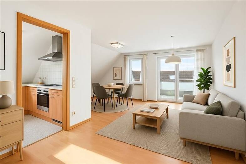 Wohnung zum Kauf 181.000 € 2,5 Zimmer 53,3 m² Dachgeschoss, 3. Geschoss Laupheim Laupheim 88471