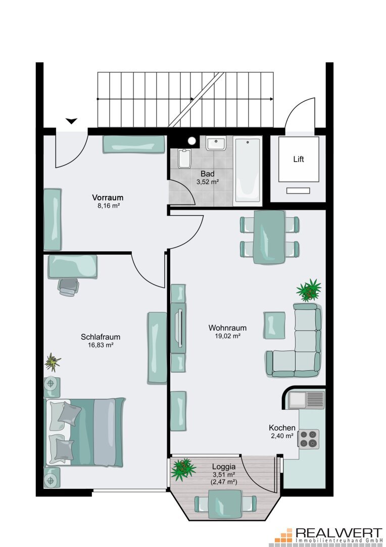 Wohnung zum Kauf 199.000 € 2 Zimmer 56,3 m²<br/>Wohnfläche Salzburg Salzburg 5020