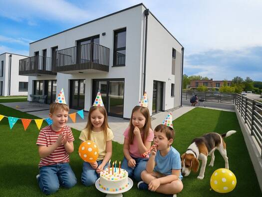 Doppelhaushälfte zur Miete - Erstbezug 1.654 € 4 Zimmer 110 m² 280 m² Grundstück Am Meierhof Pottendorf 2486