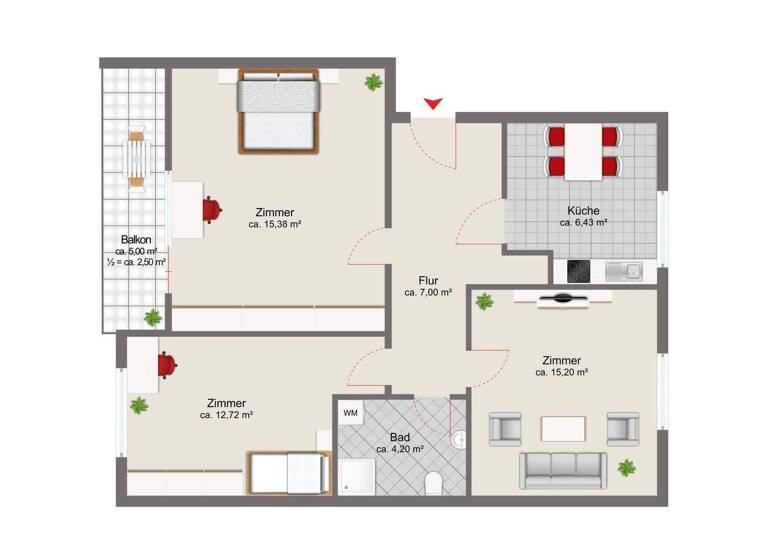 Wohnung zum Kauf 169.000 € 3 Zimmer 63 m² 2. Geschoss Steffensweg Bremen 28219