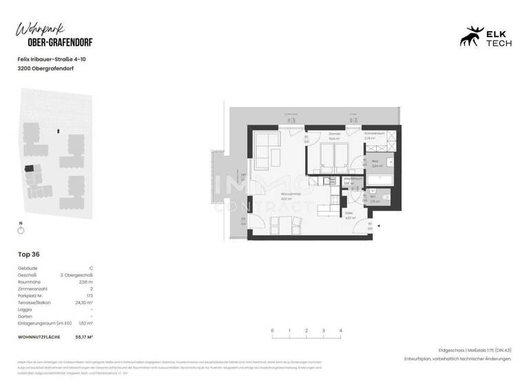 Wohnung zum Kauf - Erstbezug provisionsfrei 215.000 € 2 Zimmer 55,2 m² frei ab sofort Teufelhof St. Pölten 3100