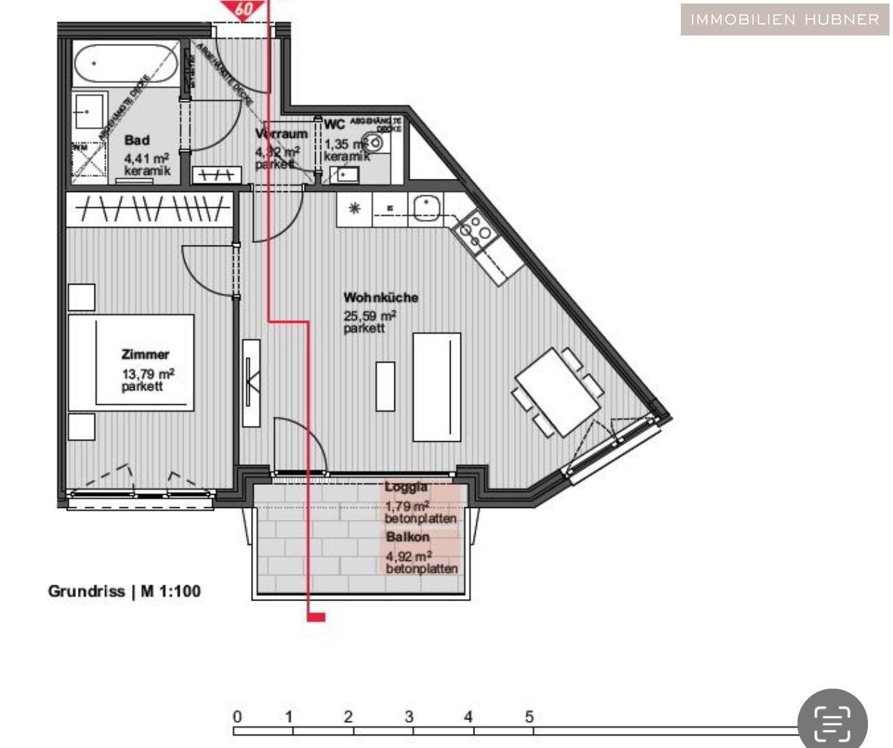 Wohnung zur Miete 1.016 € 2 Zimmer 50 m²<br/>Wohnfläche 5.<br/>Geschoss 01.12.2024<br/>Verfügbarkeit Wien 1050