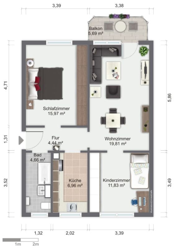 Wohnung zur Miete 366 € 3 Zimmer 65,4 m²<br/>Wohnfläche 3.<br/>Geschoss Hans-Nathan-Str. 6 Rauschwalde Görlitz 02827