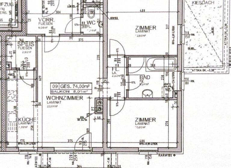 Terrassenwohnung zum Kauf 314.000 € 3,5 Zimmer 74 m² 2. Geschoss Münchendorf 2482
