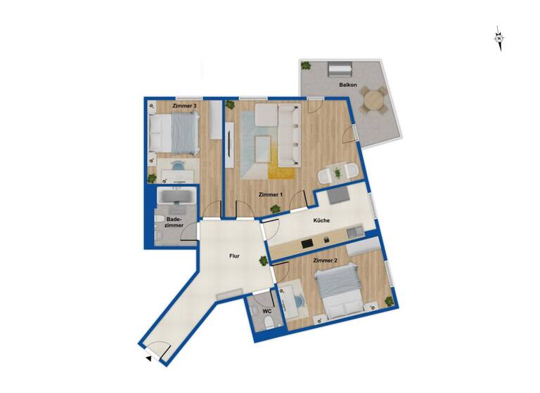 Wohnung zum Kauf provisionsfrei 258.065 € 3 Zimmer 90,9 m² 1. Geschoss Woltersdorf 15569