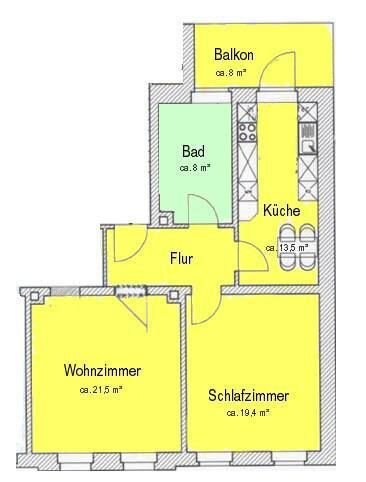 Wohnung zur Miete 450 € 2 Zimmer 70,2 m²<br/>Wohnfläche 2.<br/>Geschoss 01.04.2025<br/>Verfügbarkeit Frankenberg Frankenberg 09669