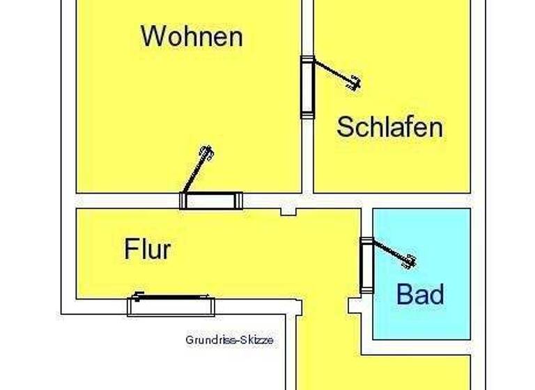 Wohnung zur Miete 320 € 2 Zimmer 51 m² 1. Geschoss frei ab sofort Frankenberg 09669