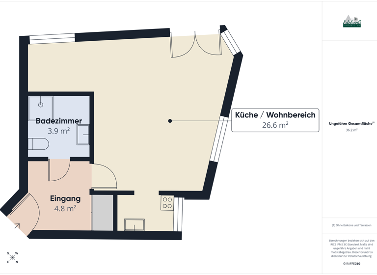 Studio zur Miete 1.100 € 1 Zimmer 37 m² EG Maxglan Salzburg 5020