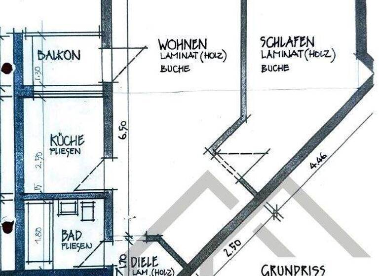 Wohnung zum Kauf 120.000 € 2 Zimmer 50,5 m² Innenstadt Kaiserslautern 67657