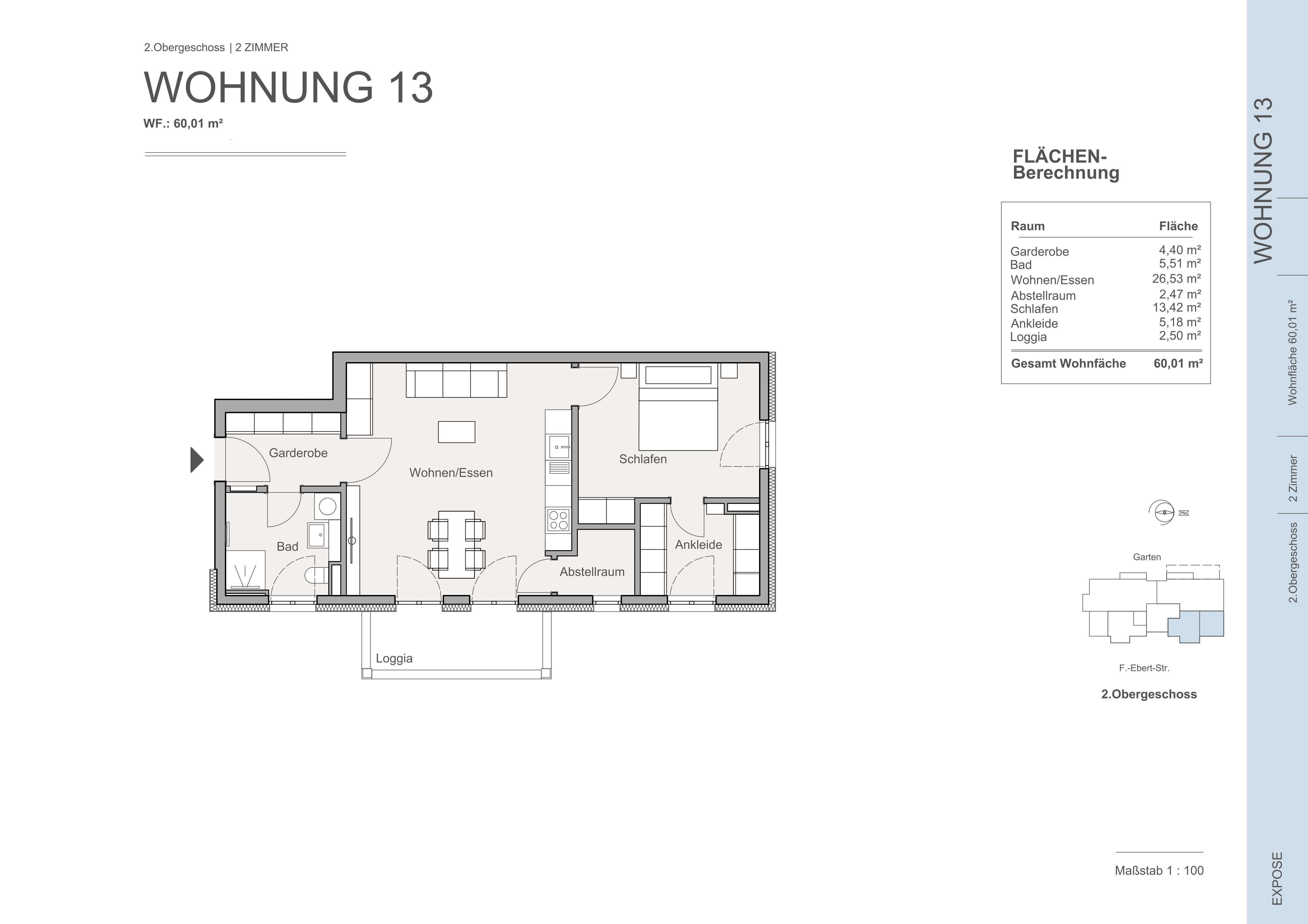 Wohnung zum Kauf provisionsfrei als Kapitalanlage geeignet 277.595,50 € 2 Zimmer 61 m²<br/>Wohnfläche Friedrich Ebert Straße 9 Nordvorstadt Weimar 99423