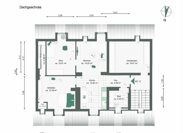 Wohnung zum Kauf 169.000 € 3 Zimmer 65,4 m² EG Stadtfeld Ost Magdeburg / Stadtfeld Ost 39108