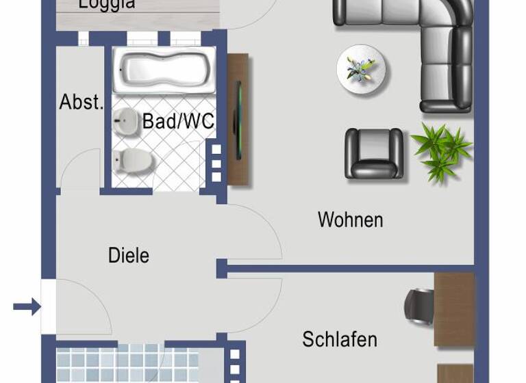 Wohnung zum Kauf provisionsfrei 250.000 € 2 Zimmer 55,6 m²<br/>Wohnfläche 1.<br/>Geschoss Hassels Düsseldorf 40599
