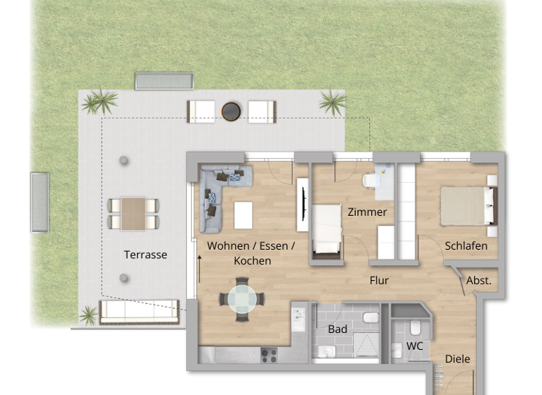 Wohnung zum Kauf - Erstbezug 518.000 € 3 Zimmer 87,6 m² Metzingen 72555