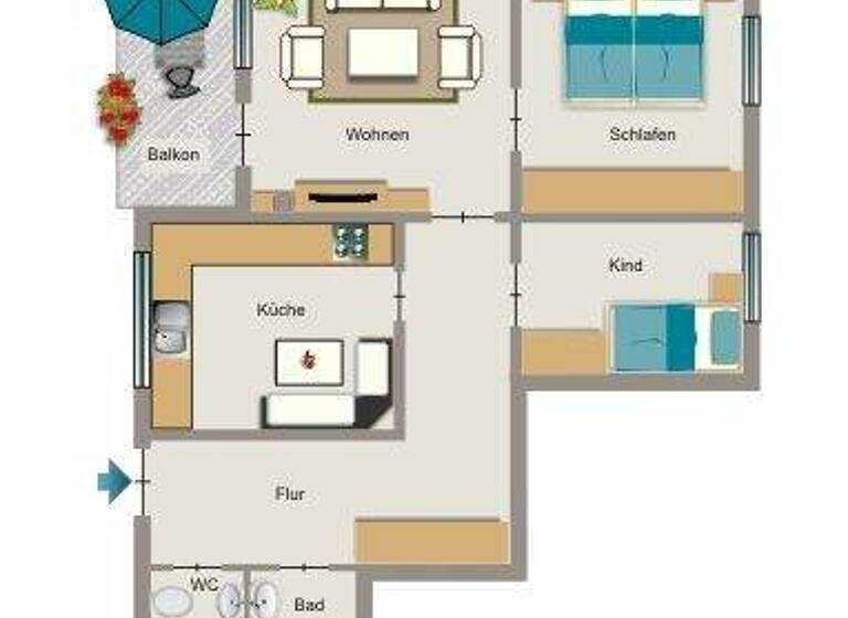 Wohnung zur Miete 560 € 3,5 Zimmer 68 m² 5. Geschoss frei ab 01.05.2026 Elisabethstraße 15-17 Süd Herten 45699