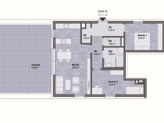 Wohnung zum Kauf - Erstbezug provisionsfrei 628.505 € 3 Zimmer 73,2 m² Sankt Leonhard Graz 8010