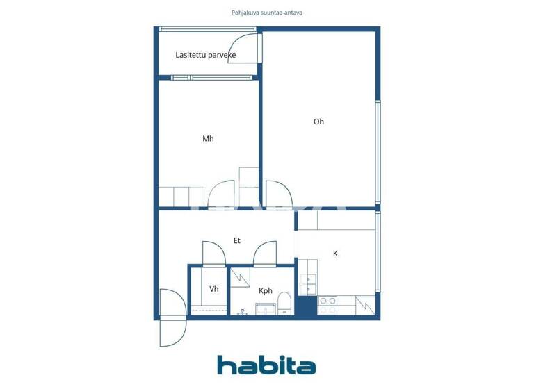 Wohnung zum Kauf 64.000 € 2 Zimmer 53 m² 4. Geschoss Viipurintie 11 B Lahti 15150