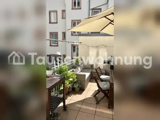 Terrassenwohnung zur Miete Tauschwohnung 1.200 € 2,5 Zimmer 80 m² 1. Geschoss Nordend-Ost Frankfurt am Main 60385