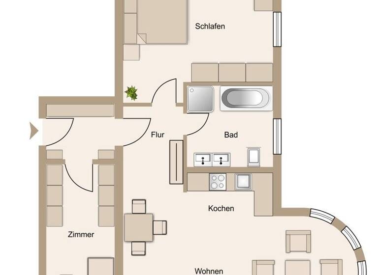Wohnung zur Miete 860 € 3 Zimmer 98,4 m²<br/>Wohnfläche Wertherstraße 14 Wetzlar Wetzlar 35578