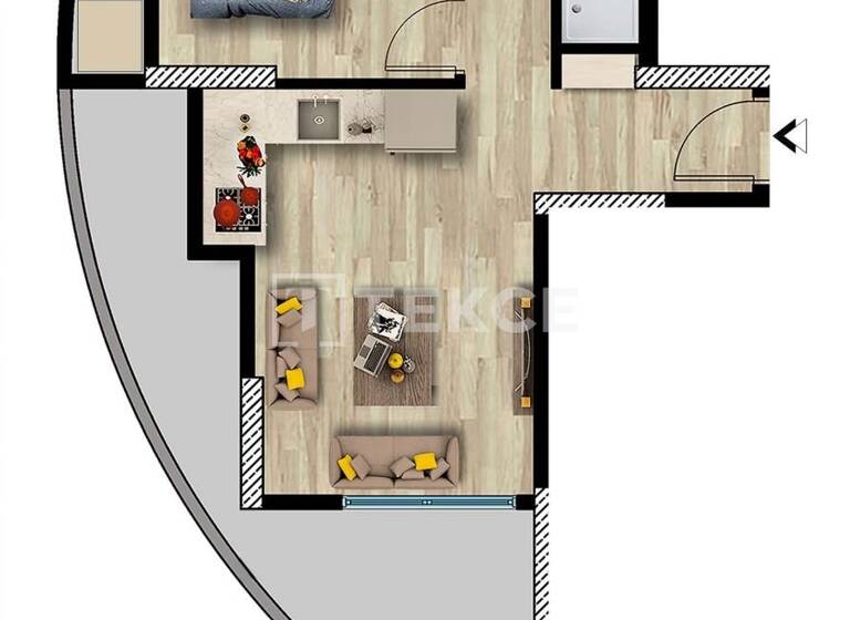 Studio zum Kauf 52.000 € 2 Zimmer 60 m² EG Mersin 33730