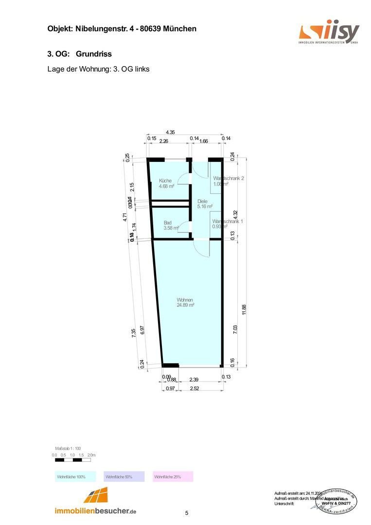 Wohnung zum Kauf provisionsfrei 270.000 € 1 Zimmer 40,3 m²<br/>Wohnfläche 3.<br/>Geschoss Nibelungenstraße 4 Neuhausen München 80639