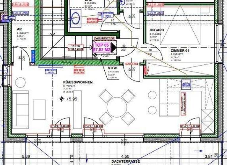 Wohnung zur Miete - Erstbezug 1.411 € 2 Zimmer 57,9 m² 5. Geschoss frei ab 01.08.2026 Kuchl 5431